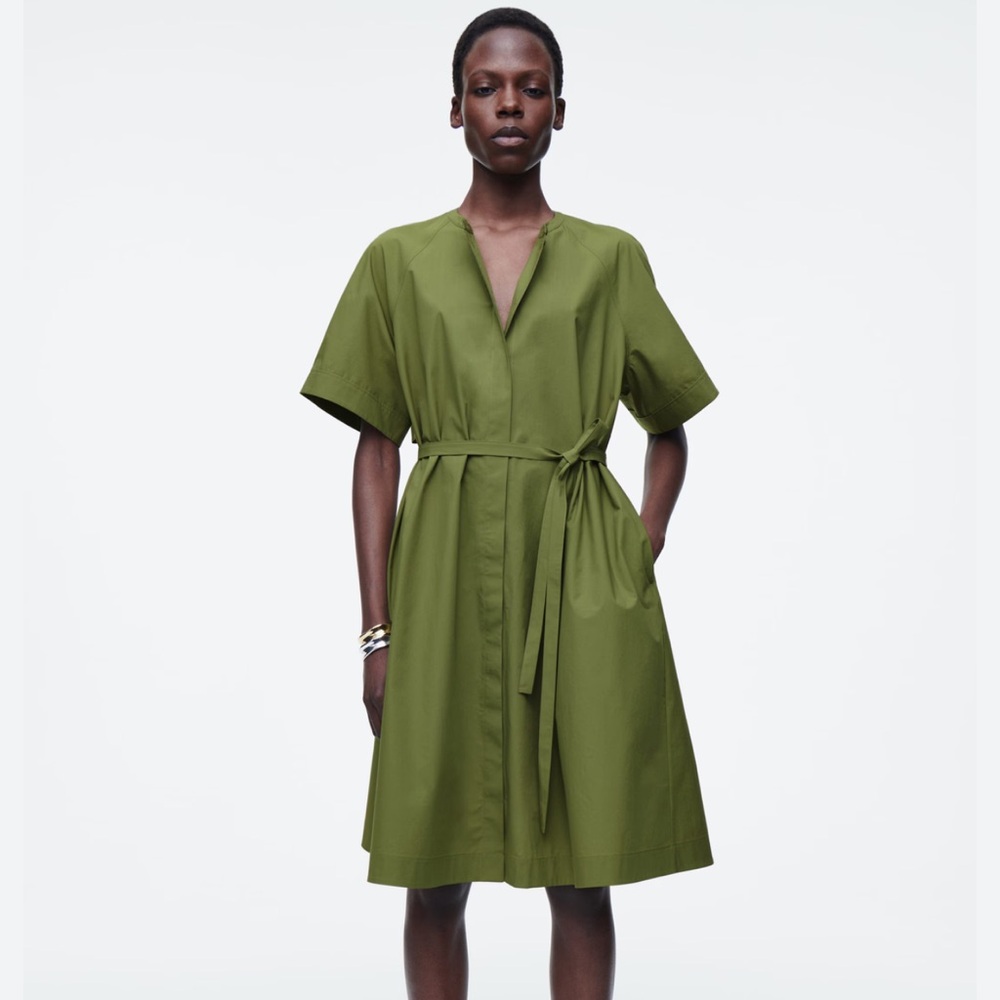 COS Raglan Sleeve Cotton Midi Dress
